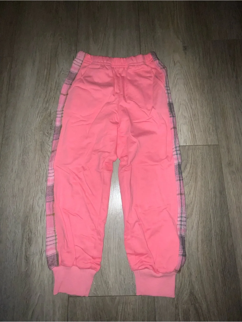 Amazon Kids Two-Piece Pink Plaid Hoodie & Joggers Set